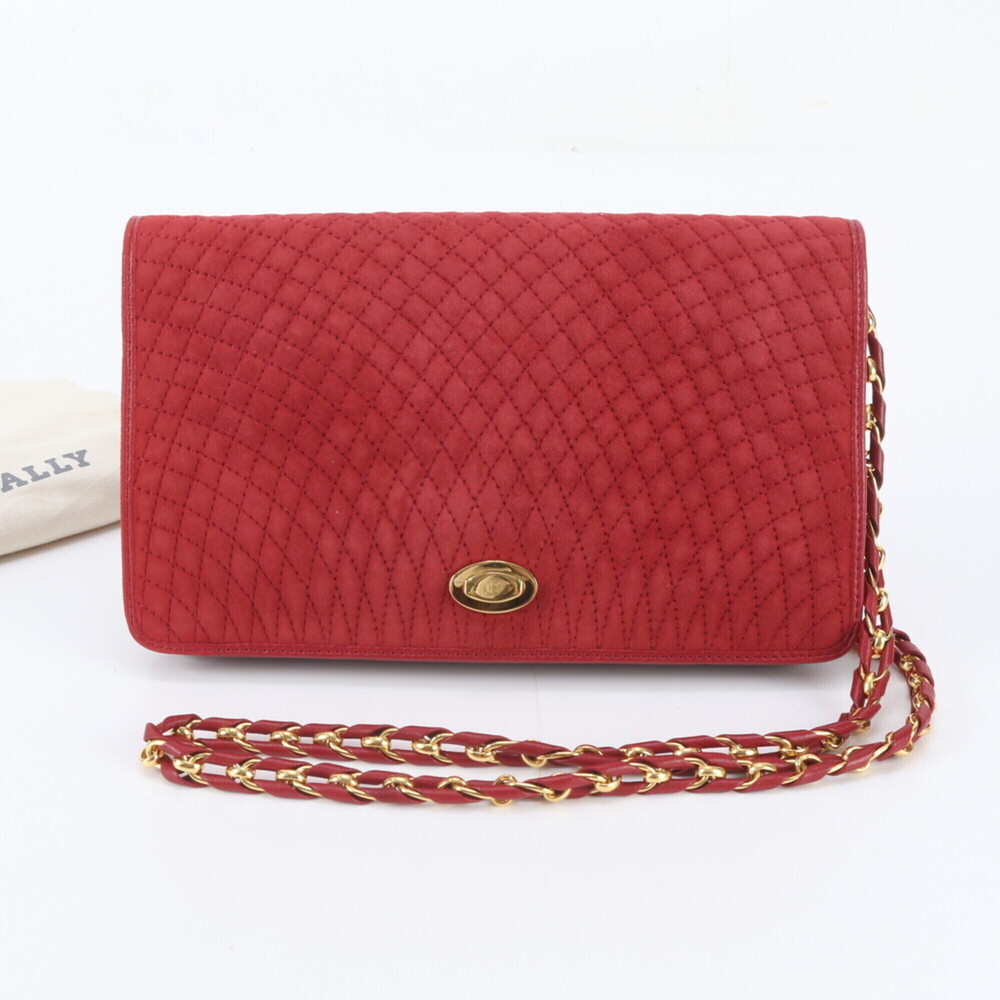 Bally Quilted Leather Chain Shoulder Bag Crossbody for Women